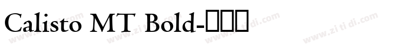 Calisto MT Bold字体转换